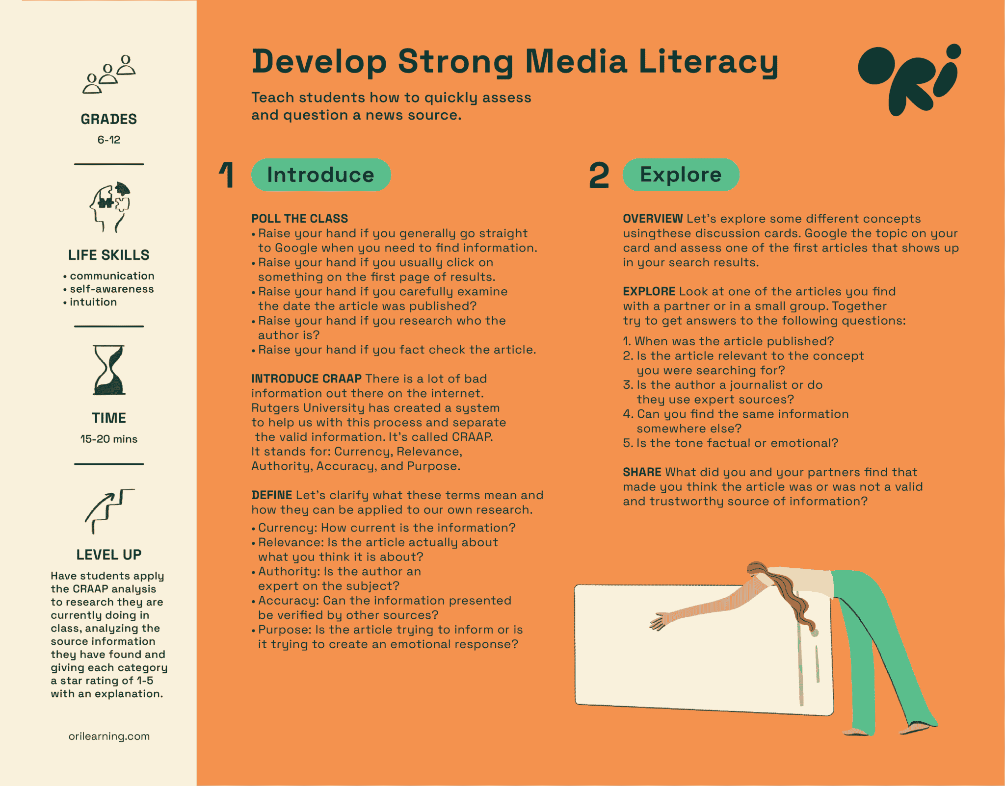 Develop Strong Media Literacy (Lesson Plan) – Ori Learning