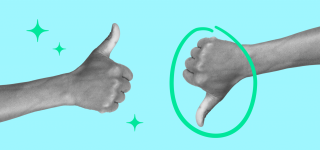 SEL expectations vs reality visualised with 2 hands holding a thumbs up and a thumbs down respectively.